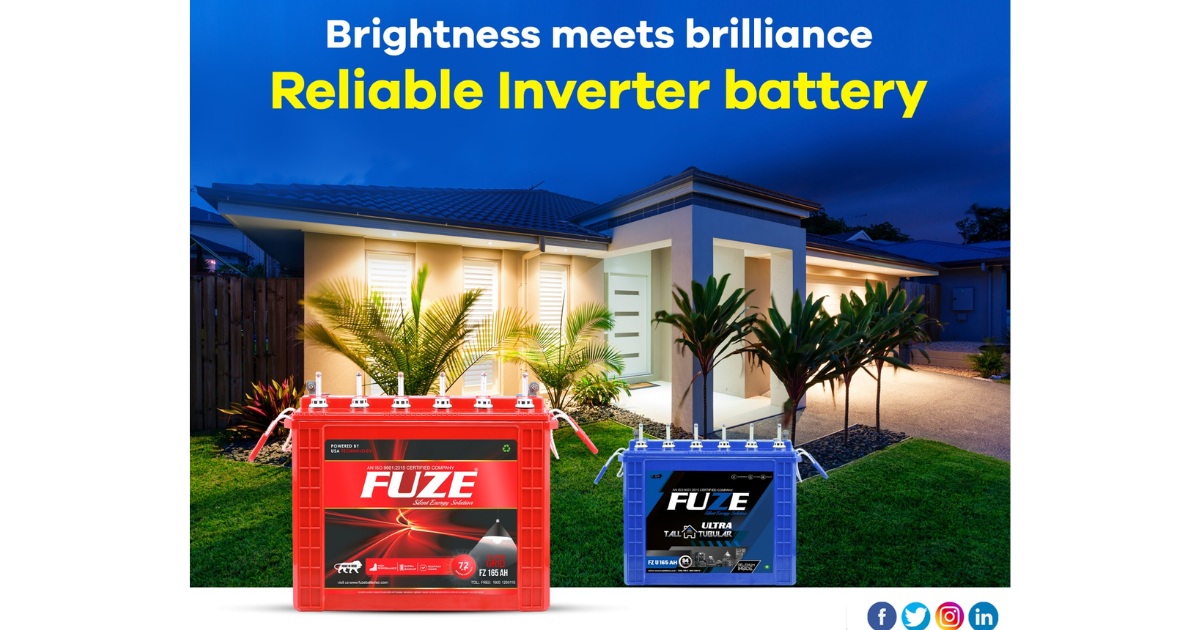 Fuze Inverter Batteries: Reliable Inverter battery for Homes