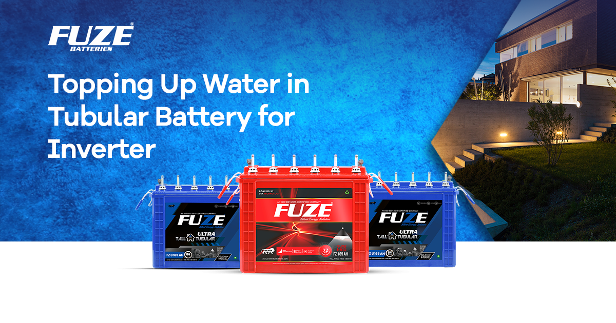 Topping Up Water in Tubular Battery for Inverter